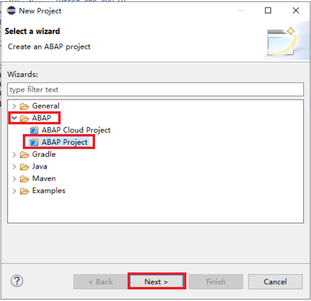 6.创建ABAP Project